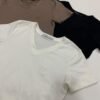 Remera basic cuello v lanka blanca