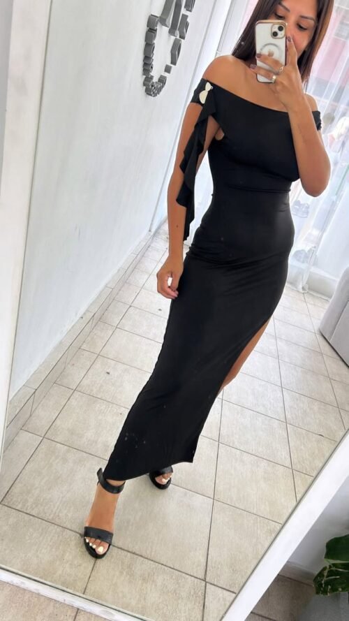 VESTIDO APLIQUE VOLADO