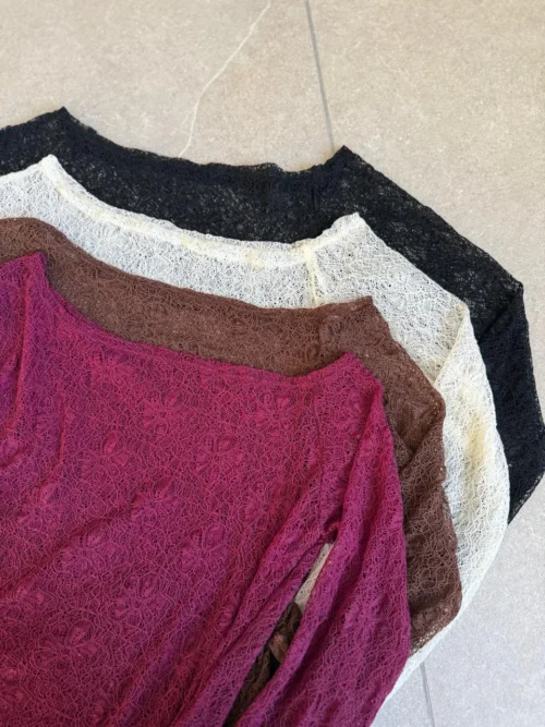 VESTIDO ENCAJE Y PICO