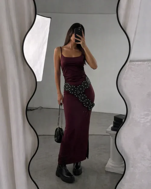 VESTIDO MICROFIBRA FRUNCE