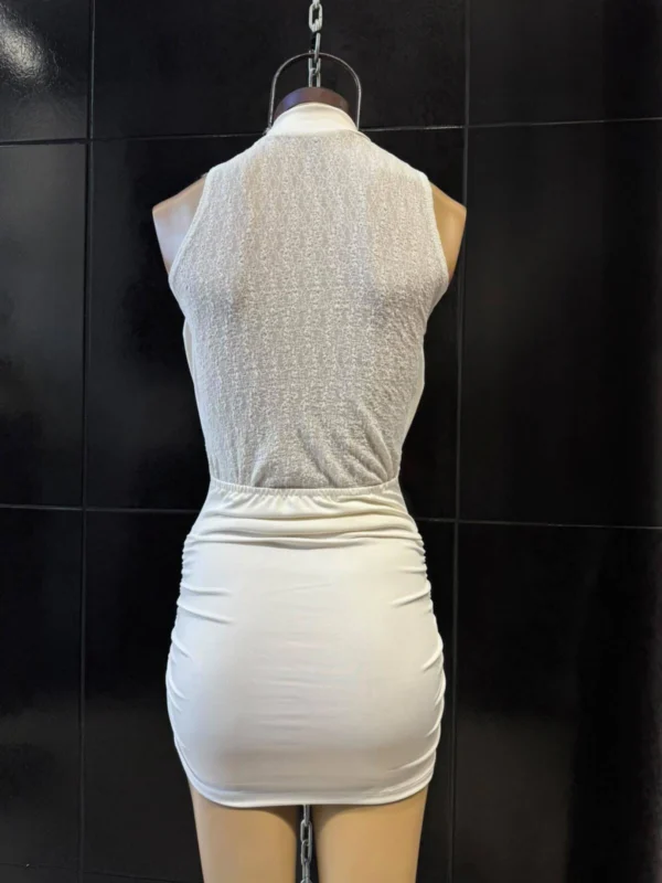 VESTIDO MICRO BUCHE Y ENCAJE